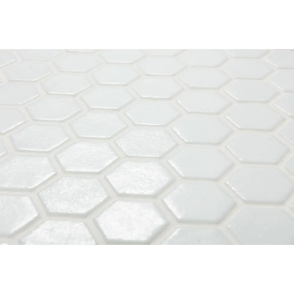 Фото 2 Мозаика стеклянная Vidrepur Hex Antislip 31.7х30.7 см цвет белый Фото 2 Мозаика стеклянная Vidrepur Hex Antislip 31.7х30.7 см цвет белый
