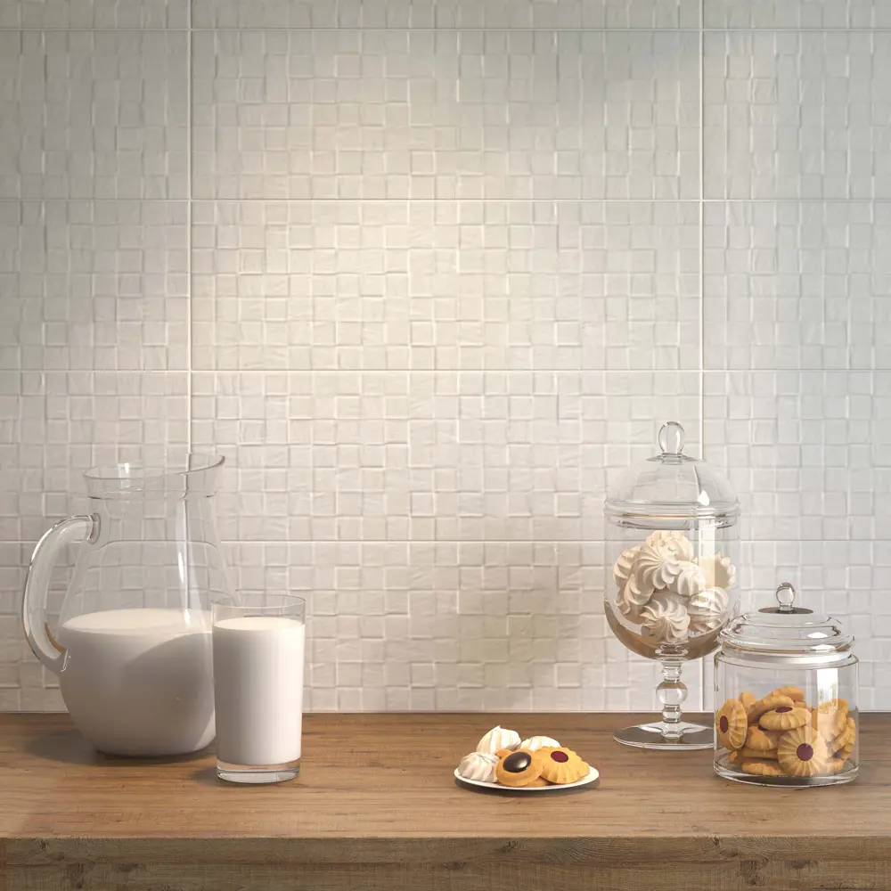 Фото 5 Плитка настенная Kerama Marazzi Сигма 20x60 см 1.2 м² матовая цвет белый мозаика Фото 5 Плитка настенная Kerama Marazzi Сигма 20x60 см 1.2 м² матовая цвет белый мозаика