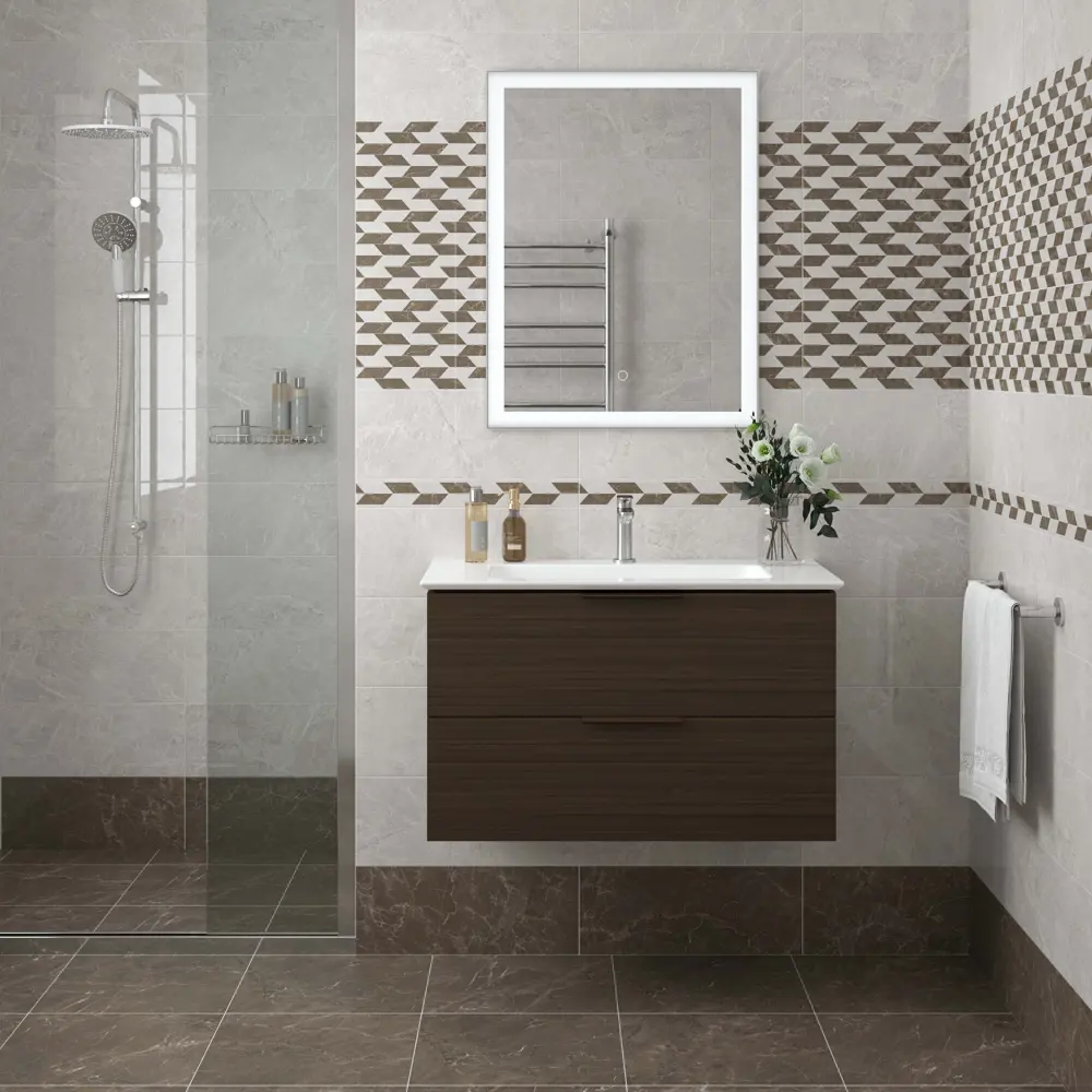 Фото 5 Бордюр настенный Kerama Marazzi Феррара-Фоджа VT/A590/7000 50x6.3 см матовый цвет белый коричневый Фото 5 Бордюр настенный Kerama Marazzi Феррара-Фоджа VT/A590/7000 50x6.3 см матовый цвет белый коричневый