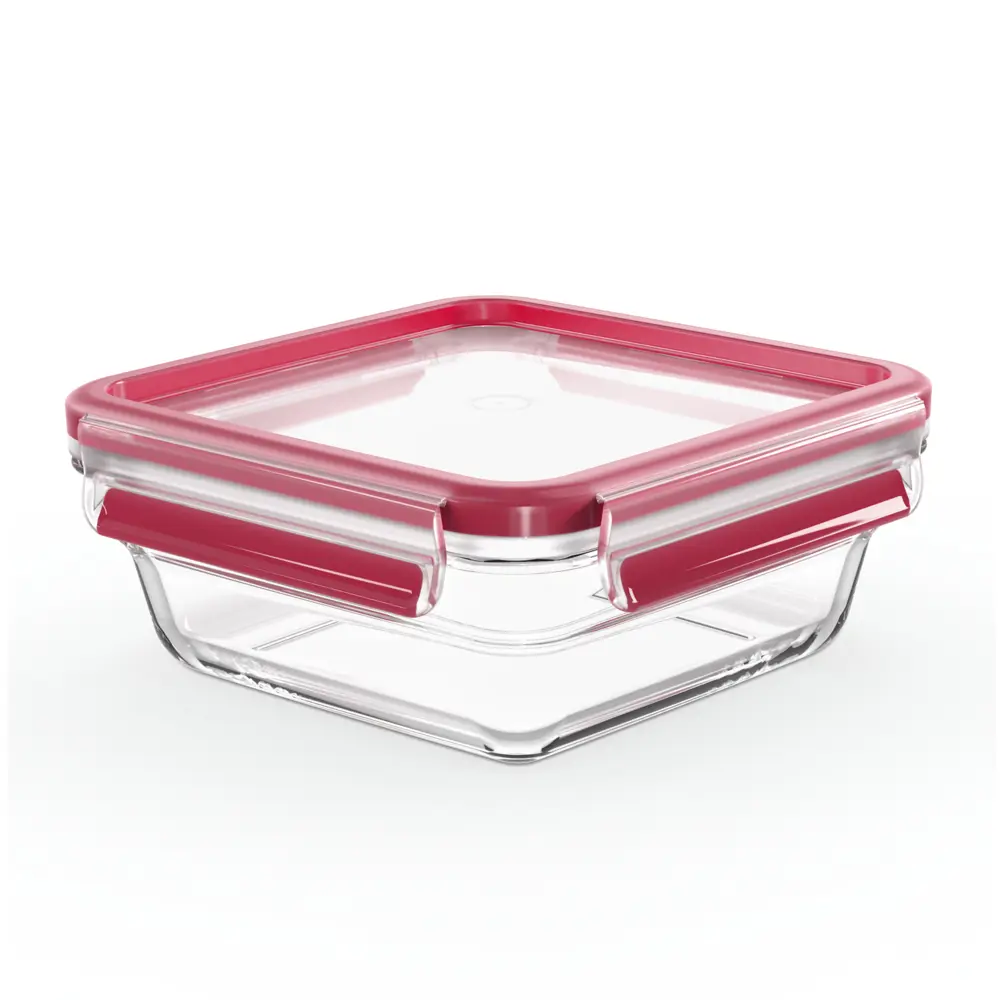 Фото Контейнер для пищевых продуктов Tefal 0.8 л стекло цвет красный/прозрачный Фото Контейнер для пищевых продуктов Tefal 0.8 л стекло цвет красный/прозрачный