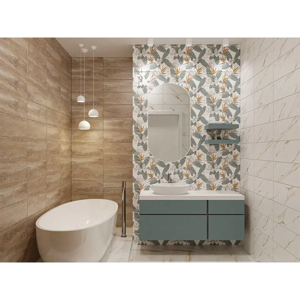 Фото Керамическая плитка Azori 509571101 20.1x50.5см 1.52 м² цвет светло-коричневый, цена за упаковку Фото Керамическая плитка Azori 509571101 20.1x50.5см 1.52 м² цвет светло-коричневый, цена за упаковку