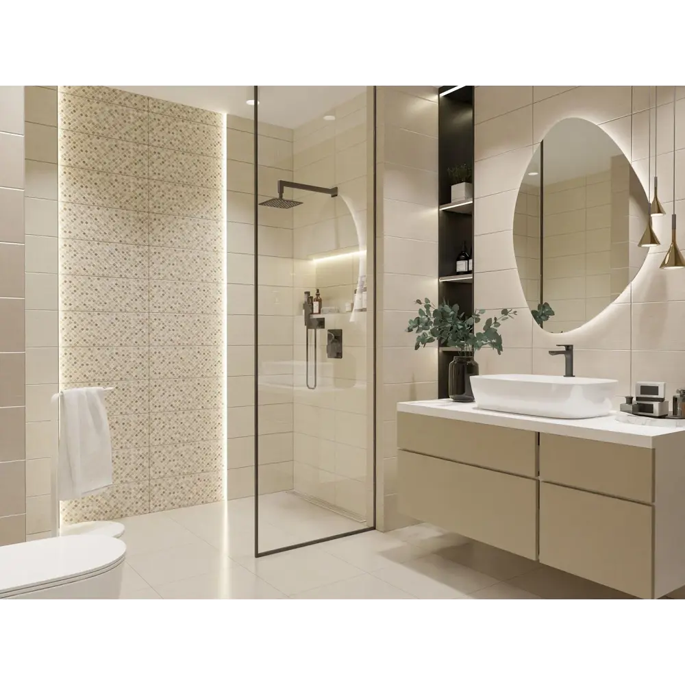 Фото 2 Керамическая плитка Azori 53 509481101 20.1x50.5см 1.52 м² цвет кремовый, цена за упаковку Фото 2 Керамическая плитка Azori 53 509481101 20.1x50.5см 1.52 м² цвет кремовый, цена за упаковку