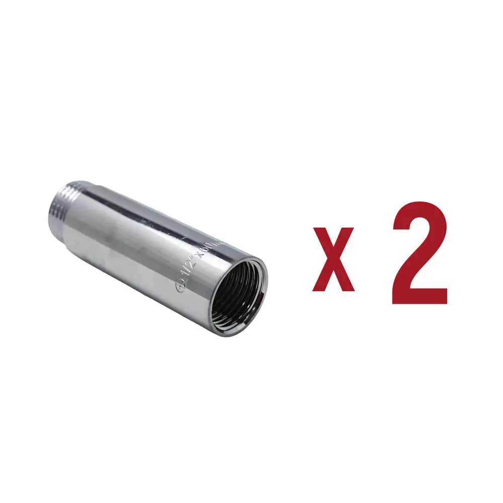 Фото Удлинитель Aqualink 1/2"x1/2" ВР-НР латунь 2 шт k18901 Фото Удлинитель Aqualink 1/2"x1/2" ВР-НР латунь 2 шт k18901