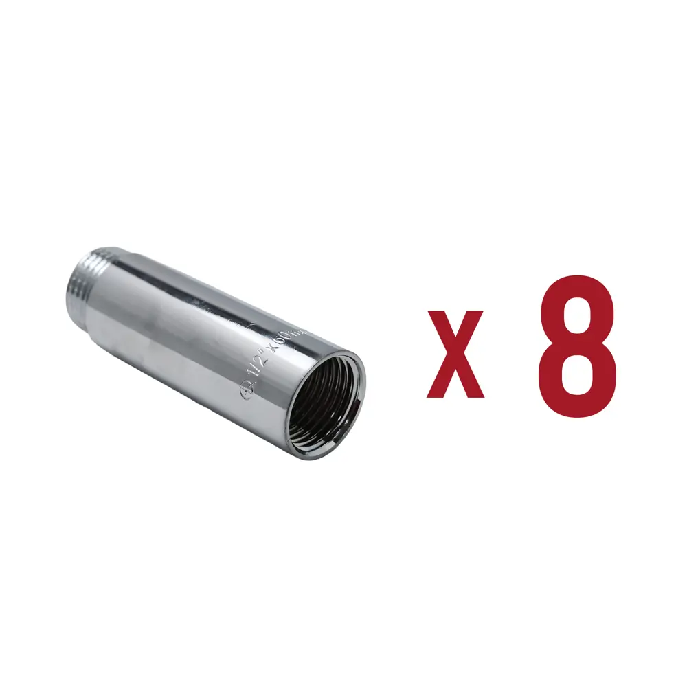 Фото Удлинитель Aqualink 1/2"x1/2" ВР-НР латунь 8 шт k18905 Фото Удлинитель Aqualink 1/2"x1/2" ВР-НР латунь 8 шт k18905