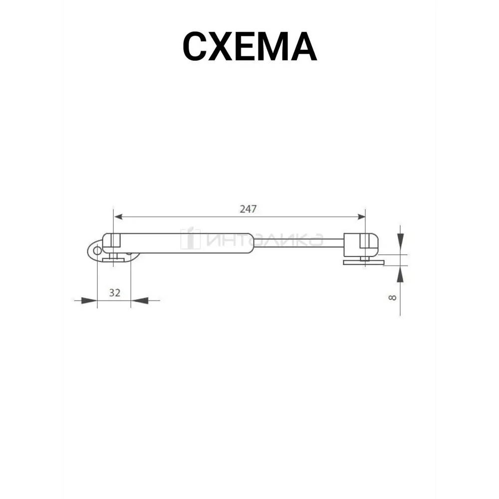Фото 3 Лифт газовый Jet MP00081 грузоподъемностью 80N, 2 шт