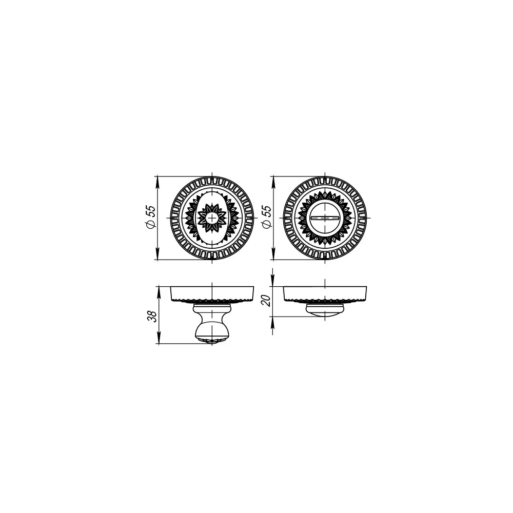Фото 2 Ручка поворотная Armadillo BK6.R.CL55 (BK6/CL) OB-13 античная бронза Фото 2 Ручка поворотная Armadillo BK6.R.CL55 (BK6/CL) OB-13 античная бронза