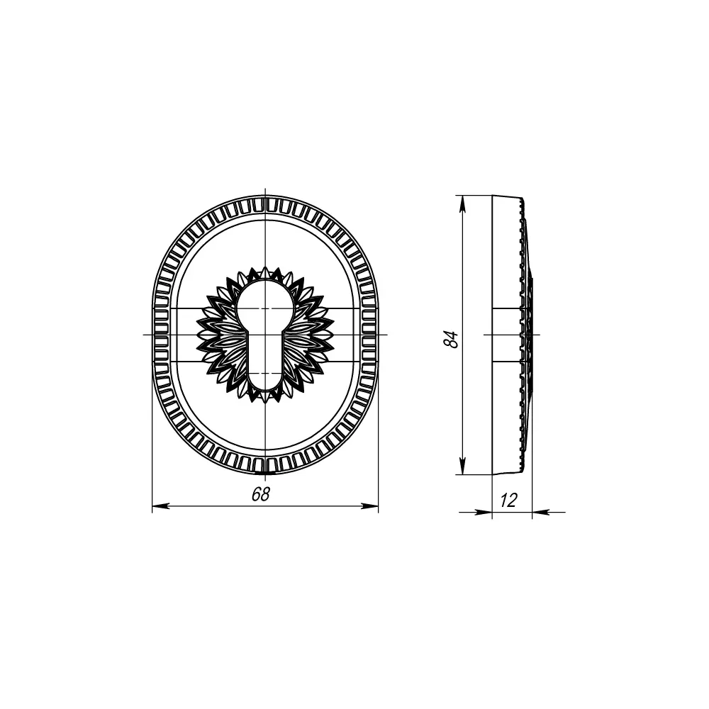 Фото 2 Накладка на цилиндр Armadillo ESC.C.CL/OV (ET-DEC CL) BB-17 коричневая бронза Фото 2 Накладка на цилиндр Armadillo ESC.C.CL/OV (ET-DEC CL) BB-17 коричневая бронза