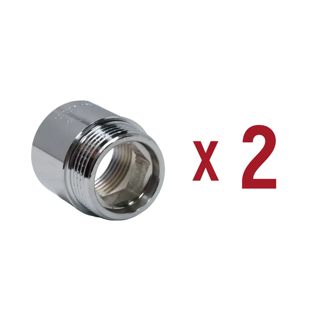 Фото Удлинитель Aqualink 3/4"x3/4" ВР-НР латунь 2 шт k18913 Фото Удлинитель Aqualink 3/4"x3/4" ВР-НР латунь 2 шт k18913
