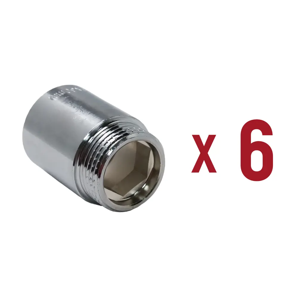 Фото Удлинитель Aqualink 3/4"x3/4" ВР-НР латунь 6 шт k18925 Фото Удлинитель Aqualink 3/4"x3/4" ВР-НР латунь 6 шт k18925