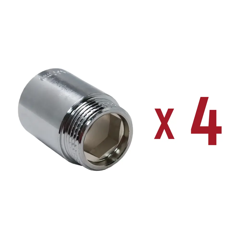 Фото Удлинитель Aqualink 3/4"x3/4" ВР-НР латунь 4 шт k18924 Фото Удлинитель Aqualink 3/4"x3/4" ВР-НР латунь 4 шт k18924