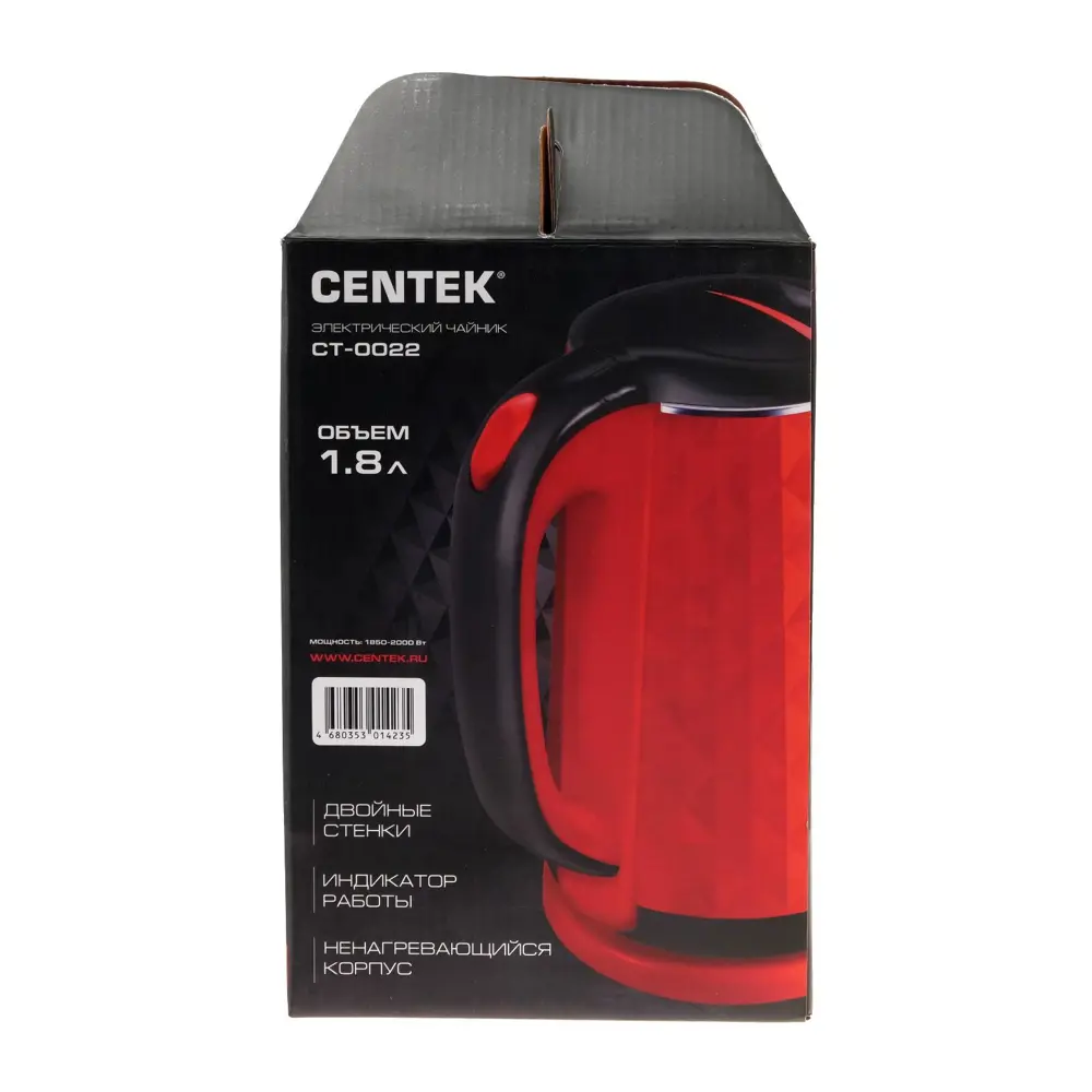 Фото 8 Электрический чайник Centek 5129557 1.8 л металл цвет красный Фото 8 Электрический чайник Centek 5129557 1.8 л металл цвет красный