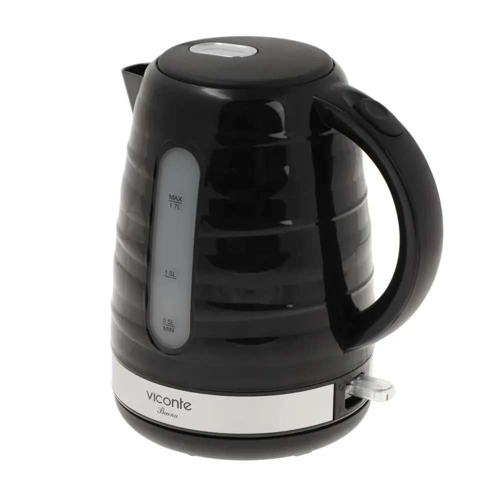 Фото 2 Электрический чайник Viconte 9834939 1.7 л металл цвет черный Фото 2 Электрический чайник Viconte 9834939 1.7 л металл цвет черный