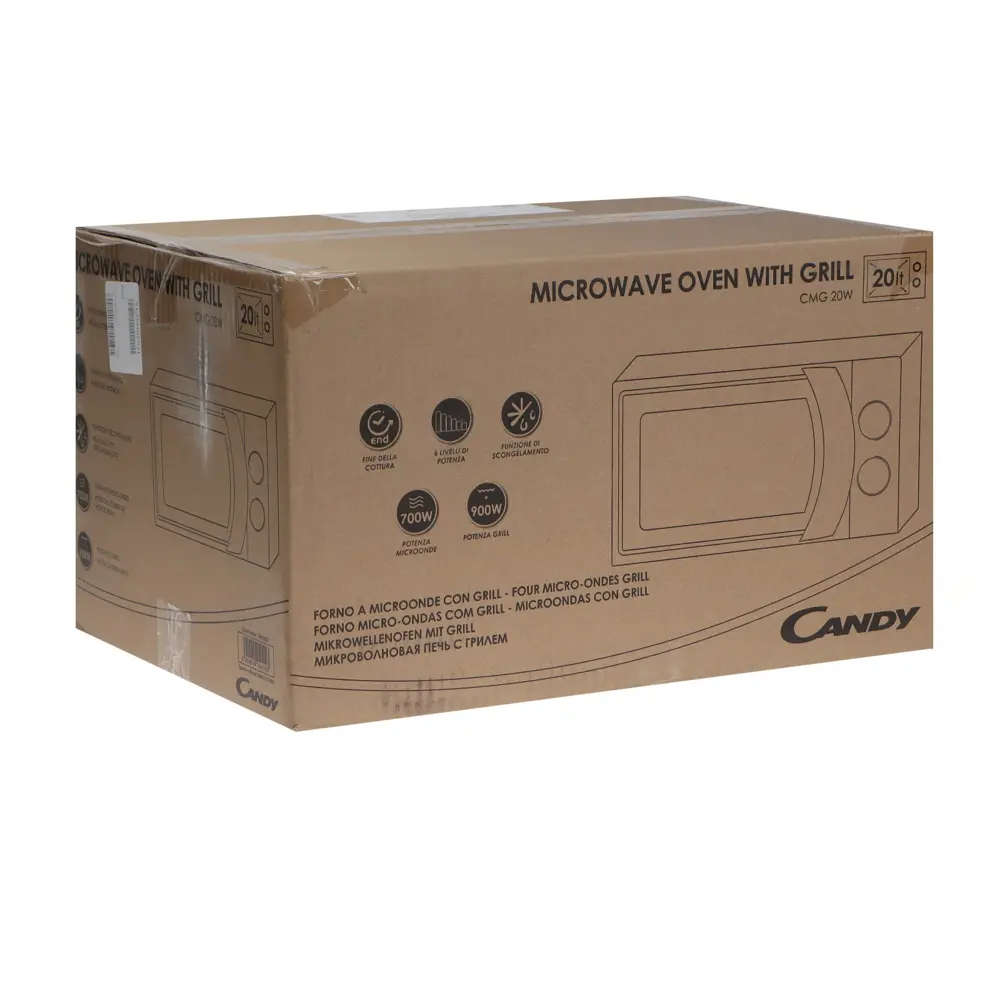 Фото 6 Отдельностоящая микроволновая печь Candy CMG20W 20 л 35x28x48 см цвет белый Фото 6 Отдельностоящая микроволновая печь Candy CMG20W 20 л 35x28x48 см цвет белый