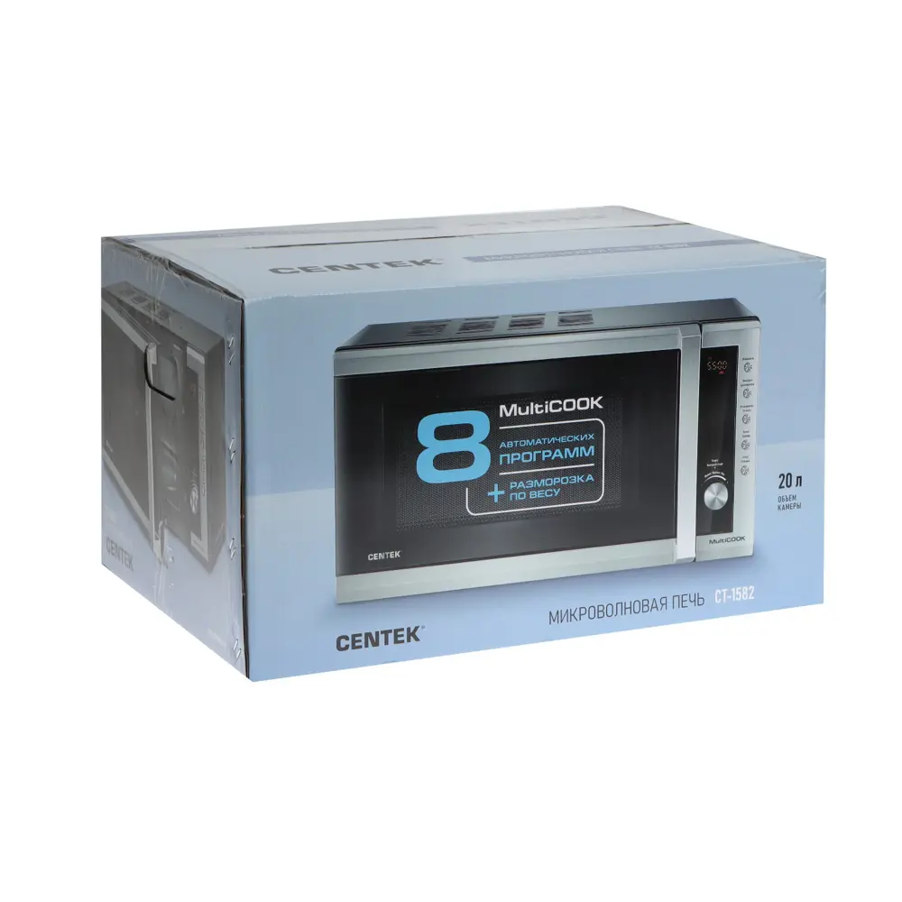 Фото 6 Отдельностоящая микроволновая печь Centek CT-1582 20 л 38x28x49 см цвет серебристый Фото 6 Отдельностоящая микроволновая печь Centek CT-1582 20 л 38x28x49 см цвет серебристый