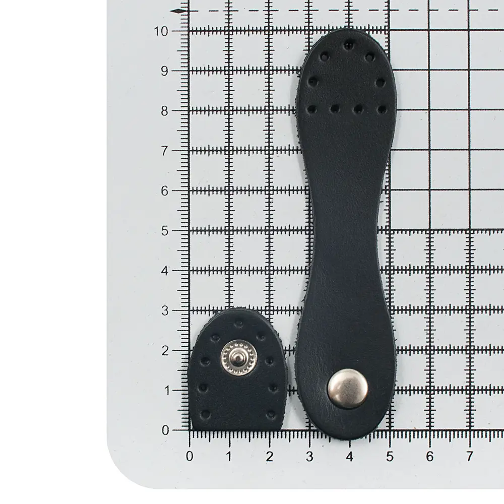Фото 4 Кнопка застежка кожаная для сумок кошельков портфелей 2.5x10.1см черный цвет Фото 4 Кнопка застежка кожаная для сумок кошельков портфелей 2.5x10.1см черный цвет