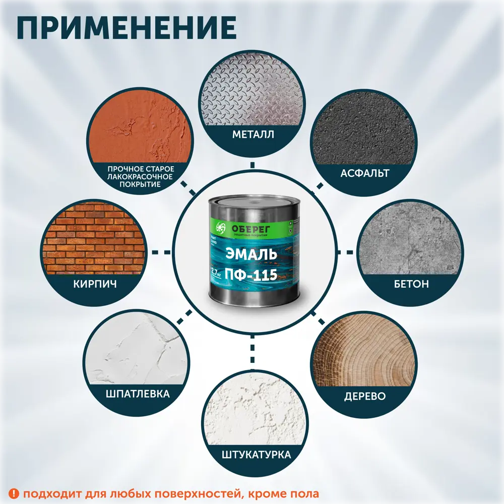 Фото 5 Эмаль универсальная ПФ-115 Оберег PaintGuard алкидная быстросохнущая цвет коричневый 3 л Фото 5 Эмаль универсальная ПФ-115 Оберег PaintGuard алкидная быстросохнущая цвет коричневый 3 л