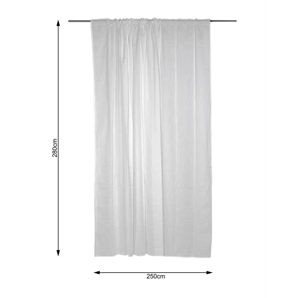 Фото 2 Тюль на ленте Inspire Anri 250x280 см цвет белый Фото 2 Тюль на ленте Inspire Anri 250x280 см цвет белый