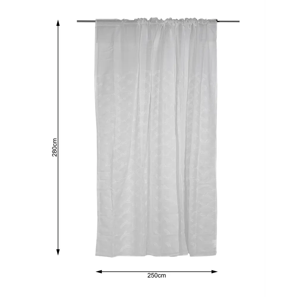 Фото 2 Тюль на ленте Inspire Harry 250x280 см цвет белый Фото 2 Тюль на ленте Inspire Harry 250x280 см цвет белый