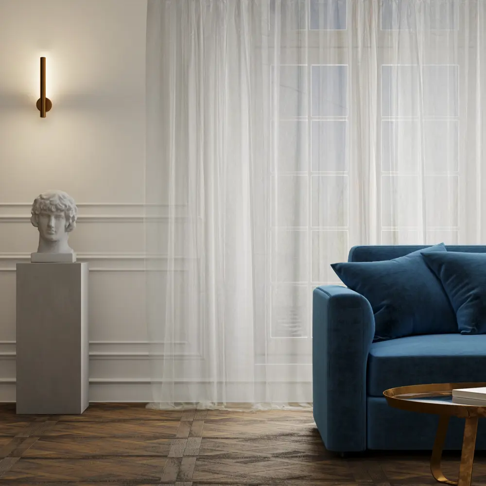 Фото Тюль на ленте Inspire Anri 250x280 см цвет белый Фото Тюль на ленте Inspire Anri 250x280 см цвет белый