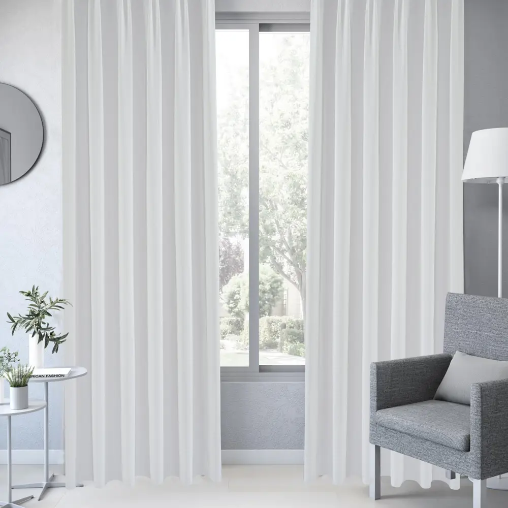 Фото 6 Тюль на ленте Inspire Niono 250x280 см цвет белый Фото 6 Тюль на ленте Inspire Niono 250x280 см цвет белый