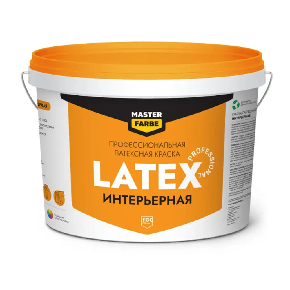 Фото Краска для стен и потолков интерьерная Masterfarbe Prolatex цвет белый база A 10 л Фото Краска для стен и потолков интерьерная Masterfarbe Prolatex цвет белый база A 10 л