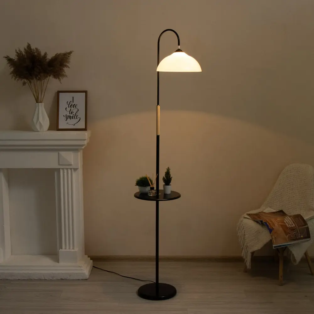 Фото 10 Торшер Bayerlux Алонзо 9862958 со столиком цвет черный Фото 10 Торшер Bayerlux Алонзо 9862958 со столиком цвет черный