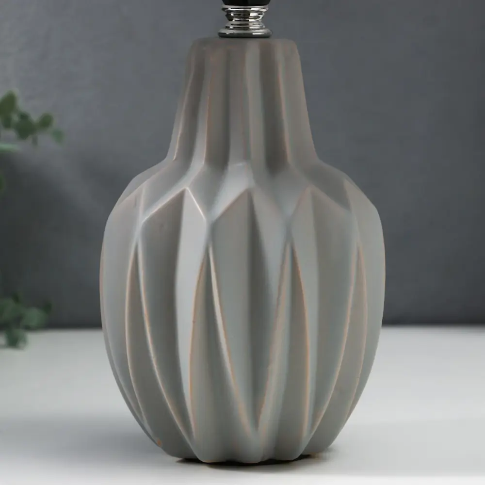 Фото 5 Настольная лампа Risalux 21197/1 e14 40вт серый 22x22x35 см nsl-033 цвет серый/серебристый