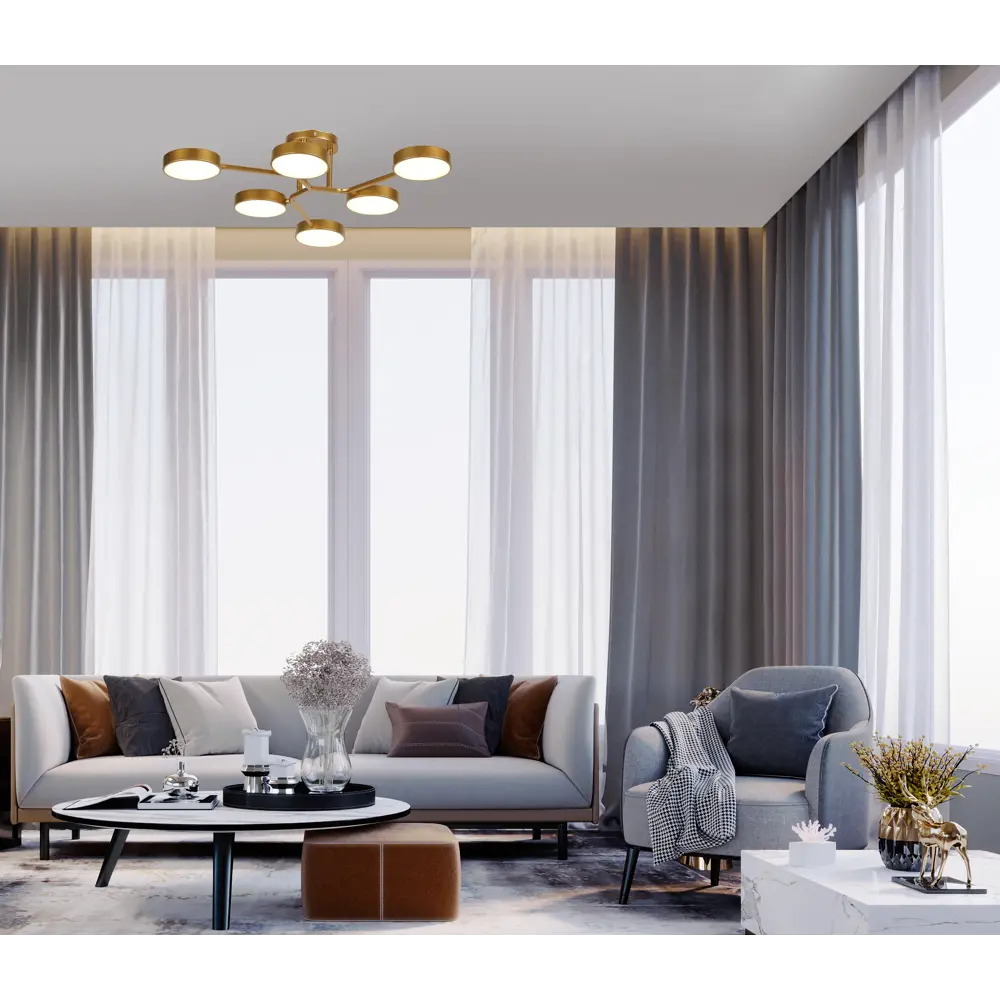 Фото 3 Люстра потолочная Escada Starlight с пультом управления 20 м² теплый белый (желтый) свет цвет жёлтый/золотой Фото 3 Люстра потолочная Escada Starlight с пультом управления 20 м² теплый белый (желтый) свет цвет жёлтый/золотой