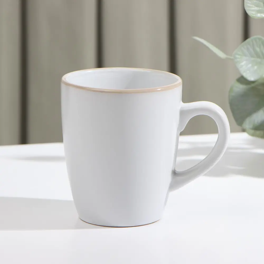 Фото Кружка 350 мл Доляна Ваниль керамика цвет белый