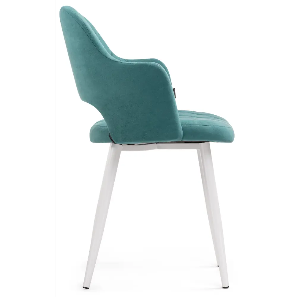 Фото 4 Кухонный стул Woodville Гутрид 82x56x43 см велюр цвет бирюзовый Фото 4 Кухонный стул Woodville Гутрид 82x56x43 см велюр цвет бирюзовый