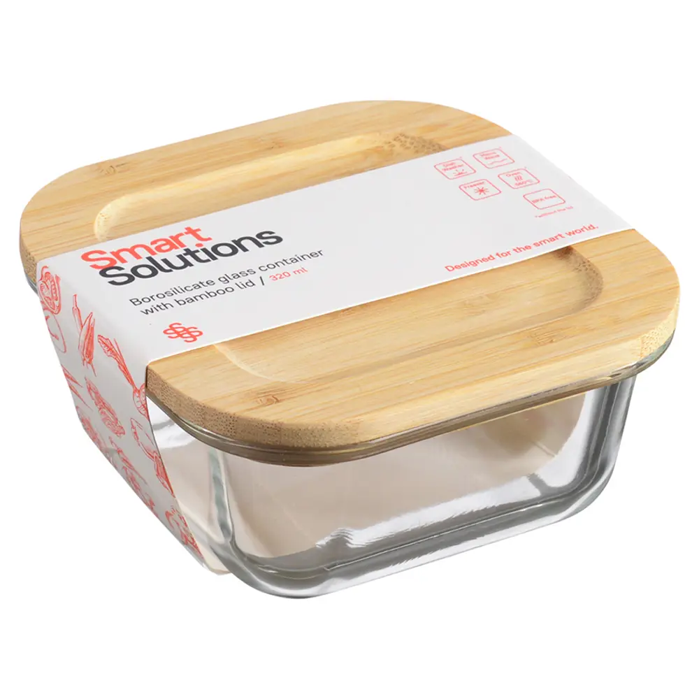 Фото 10 Контейнер для пищевых продуктов Smart solutions 0.32 л стекло цвет бежевый, прозрачный Фото 10 Контейнер для пищевых продуктов Smart solutions 0.32 л стекло цвет бежевый, прозрачный
