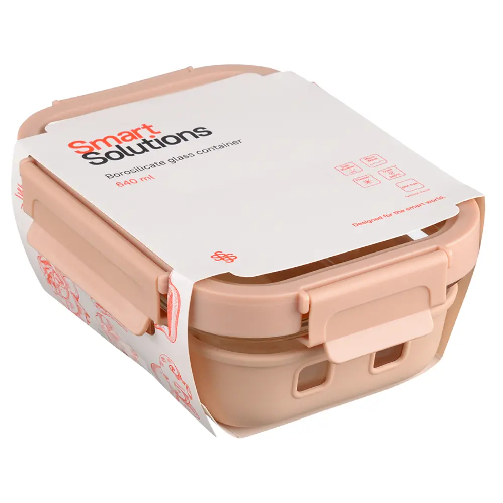 Фото 13 Контейнер для пищевых продуктов Smart solutions 0.64 л стекло цвет бежевый Фото 13 Контейнер для пищевых продуктов Smart solutions 0.64 л стекло цвет бежевый