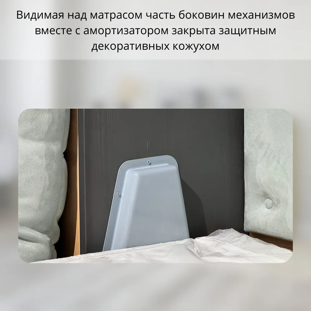 Фото 4 Шкаф-кровать Stylint Сколье элегант 90x200 см ЛДСП цвет слоновая кость/белый платиновый