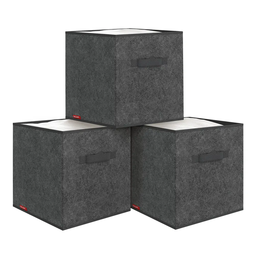 Фото 2 Короб Valiant MN-BOX-3L 28x28x28 см нетканый цвет темно-серый Фото 2 Короб Valiant MN-BOX-3L 28x28x28 см нетканый цвет темно-серый