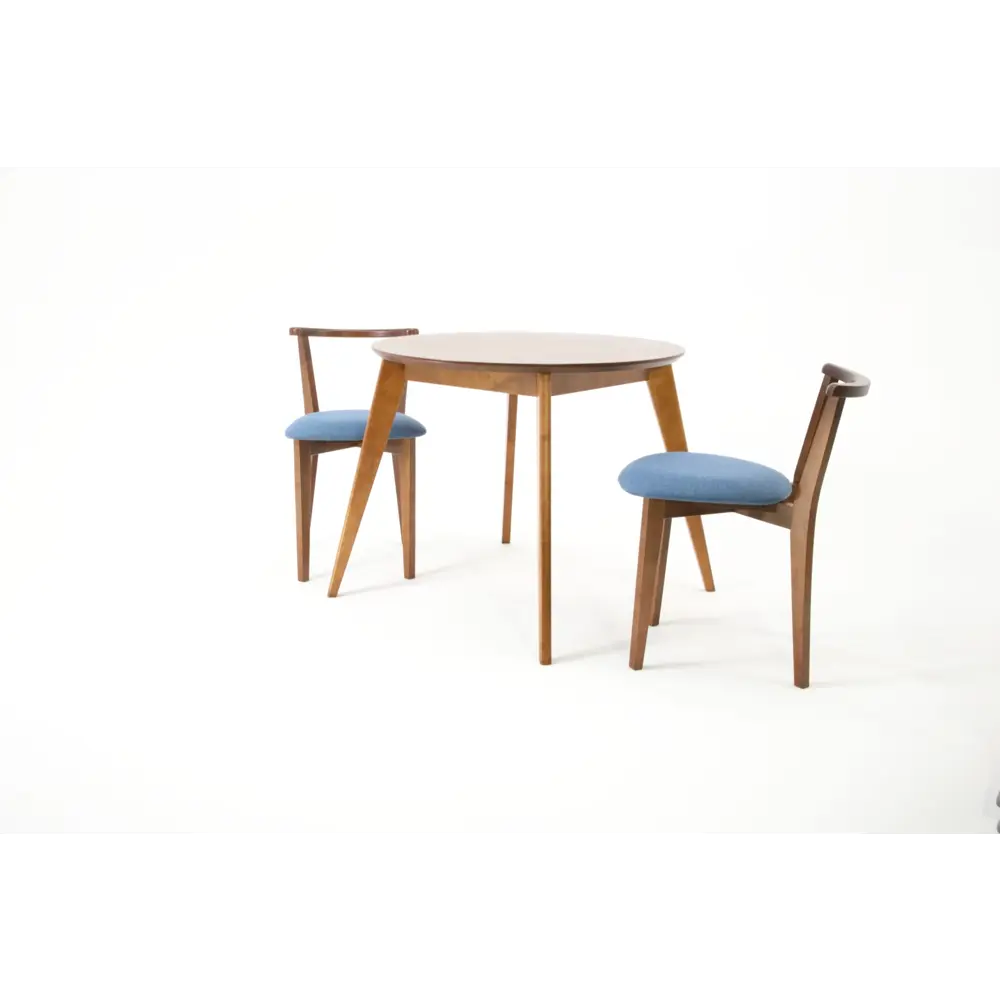 Фото 3 Стол круглый Zip-Mebel Сканди 90x90x75 см натуральное дерево цвет орех Фото 3 Стол круглый Zip-Mebel Сканди 90x90x75 см натуральное дерево цвет орех