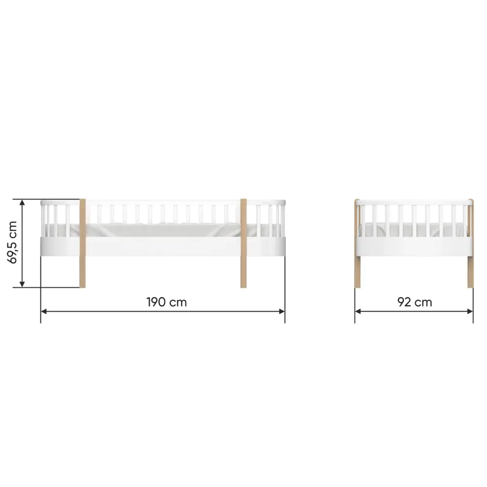 Фото 6 Кровать Ellipse Classic 85x185 см бук цвет белый Фото 6 Кровать Ellipse Classic 85x185 см бук цвет белый