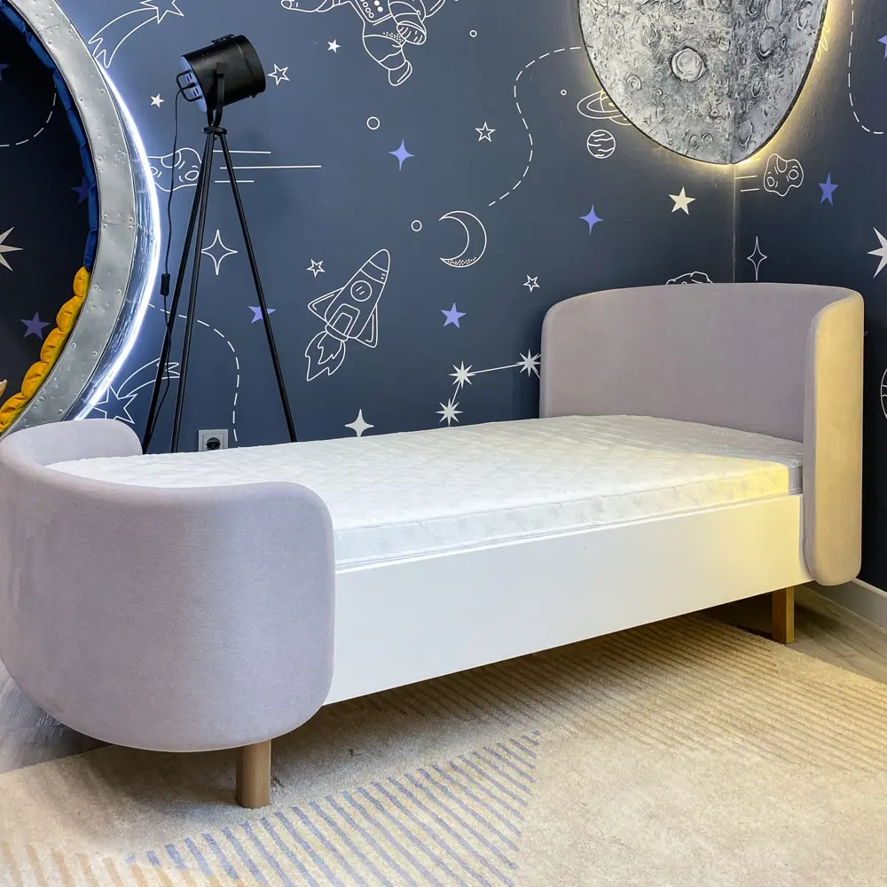 Фото 3 Кровать подростковая Ellipse Kidi soft 80x180 см дерево цвет серый Фото 3 Кровать подростковая Ellipse Kidi soft 80x180 см дерево цвет серый