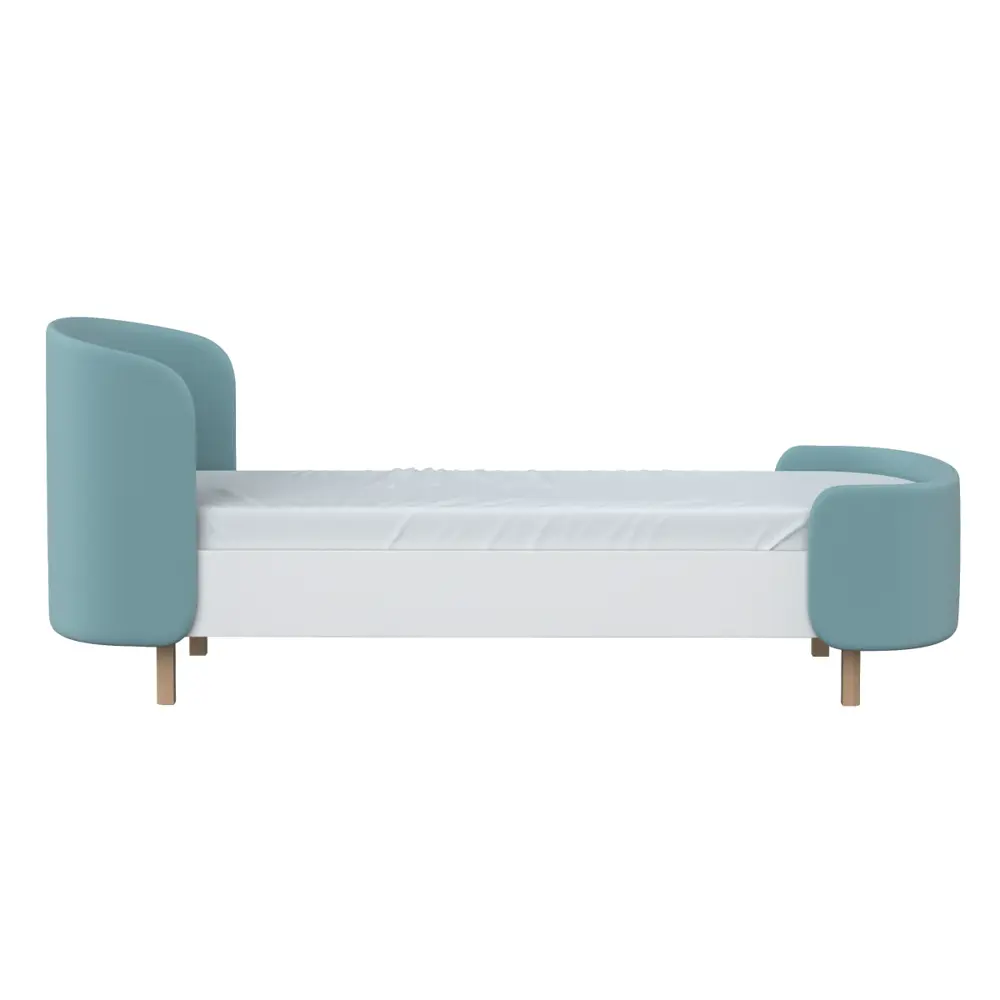 Фото 2 Кровать подростковая Ellipse Kidi soft 80x200 см дерево цвет бирюзовый Фото 2 Кровать подростковая Ellipse Kidi soft 80x200 см дерево цвет бирюзовый