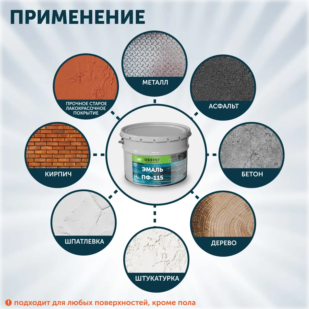 Фото 5 Эмаль универсальная ПФ-115 Оберег PaintGuard алкидная быстросохнущая цвет красно-коричневый 10 л Фото 5 Эмаль универсальная ПФ-115 Оберег PaintGuard алкидная быстросохнущая цвет красно-коричневый 10 л