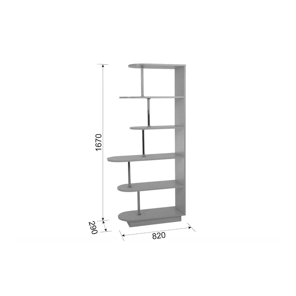Фото 2 Стеллаж Mebelson 82x167x29 см ЛДСП цвет дуб Фото 2 Стеллаж Mebelson 82x167x29 см ЛДСП цвет дуб