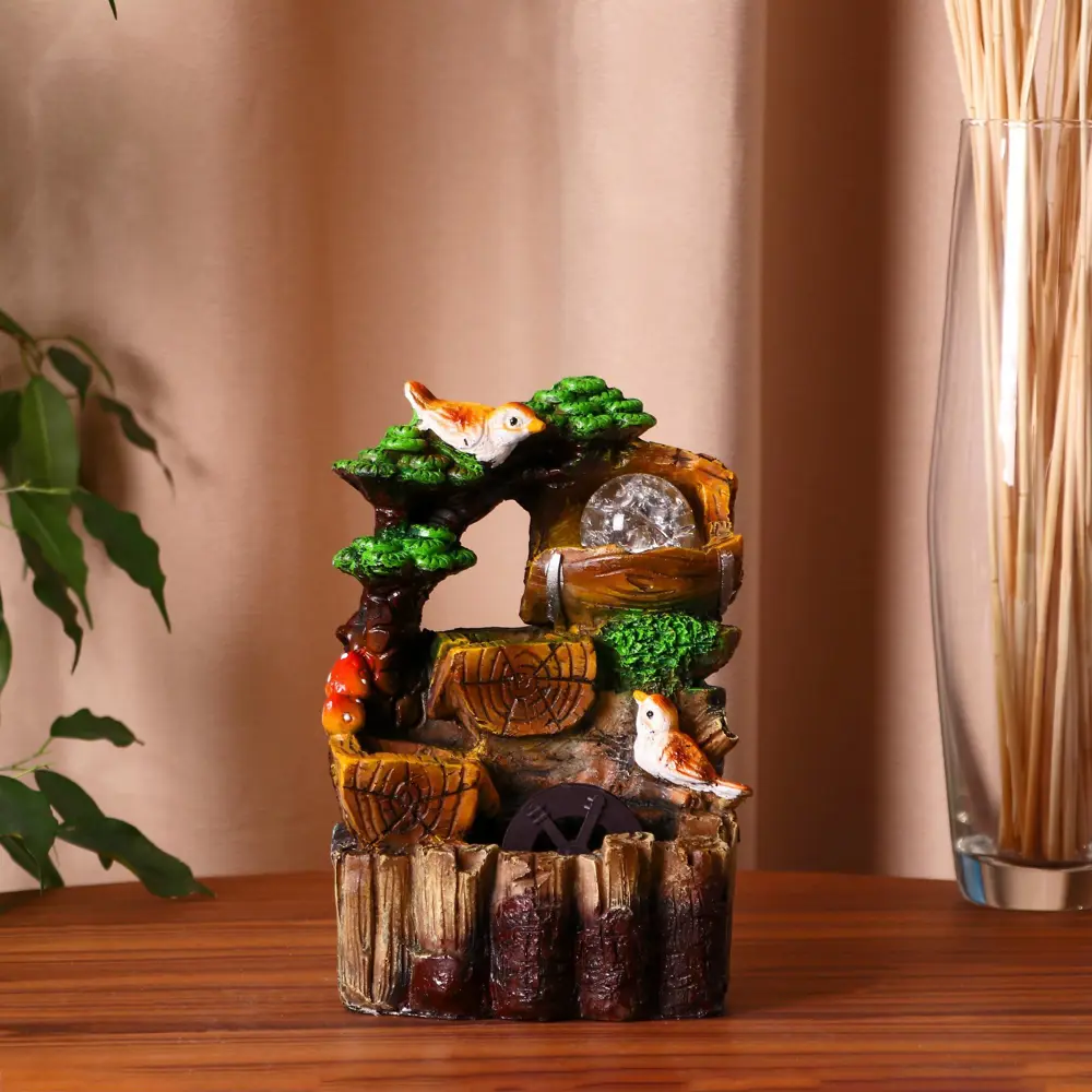 Фото Фонтан настольный Simaland с подсветкой Птички на заборе 15x17x19 см Фото Фонтан настольный Simaland с подсветкой Птички на заборе 15x17x19 см