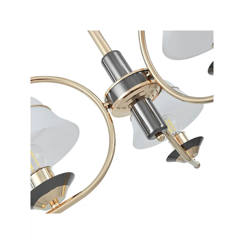 Фото 7 Люстра подвесная Arte perfetto luce 3330.1532.3.bk.gd 3 лампы 6 м² цвет белый Фото 7 Люстра подвесная Arte perfetto luce 3330.1532.3.bk.gd 3 лампы 6 м² цвет белый