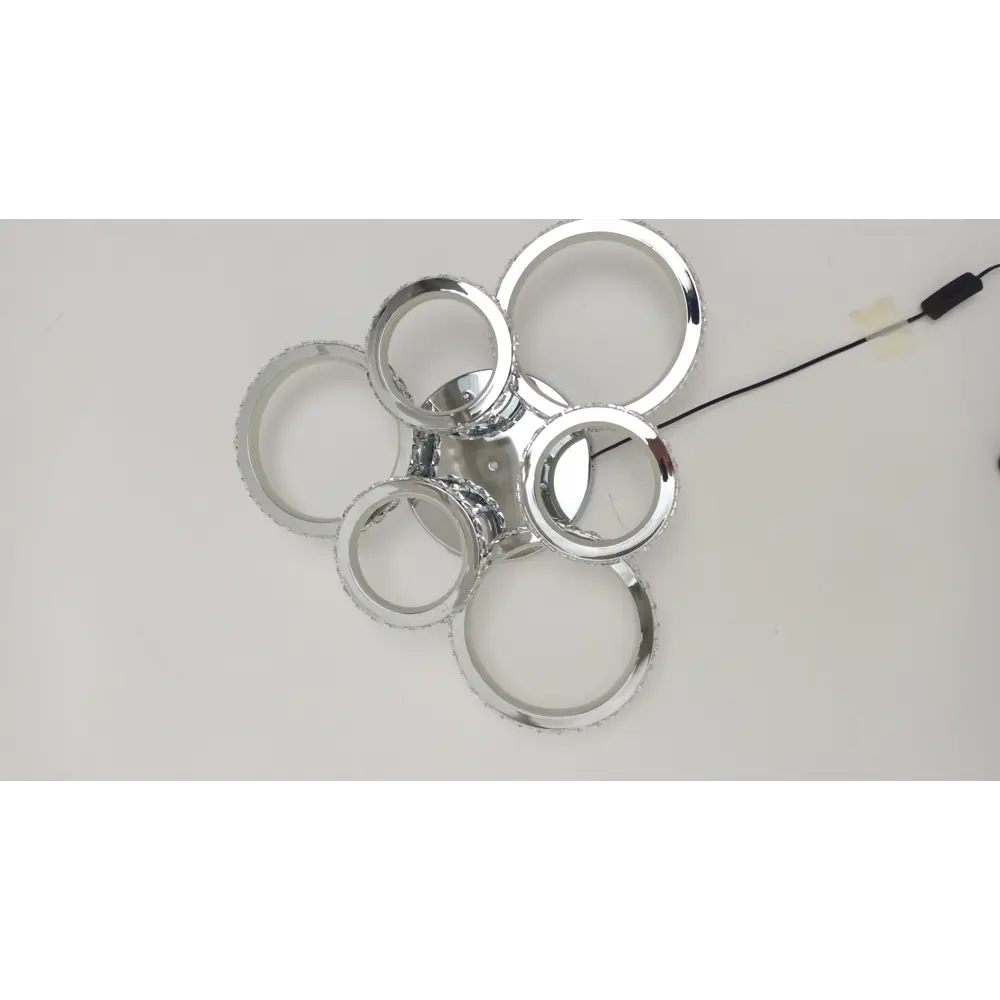 Фото Люстра потолочная Safilight 6007-6-bubble с пультом управления 30 м² регулируемый белый свет цвет серый/серебристый Фото Люстра потолочная Safilight 6007-6-bubble с пультом управления 30 м² регулируемый белый свет цвет серый/серебристый