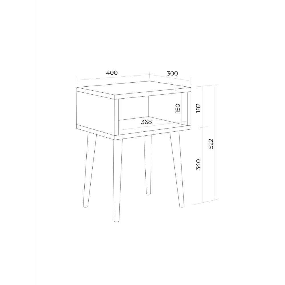 Фото 4 Тумба прикроватная Monofix 40x52x30 см 1 ящик ЛДСП цвет дуб сонома Фото 4 Тумба прикроватная Monofix 40x52x30 см 1 ящик ЛДСП цвет дуб сонома