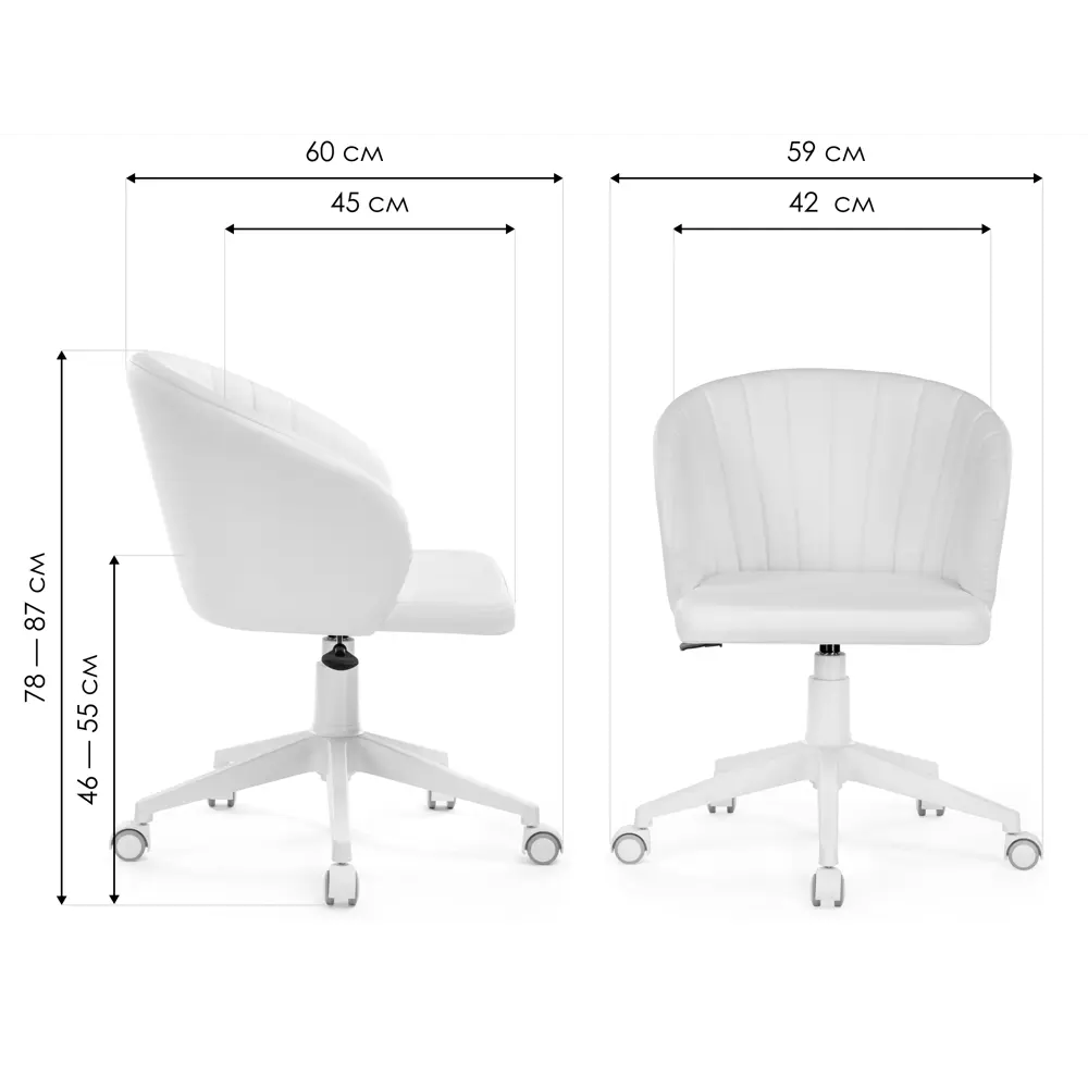 Фото 2 Офисное кресло Woodville Пард ткань цвет графитовый Фото 2 Офисное кресло Woodville Пард ткань цвет графитовый