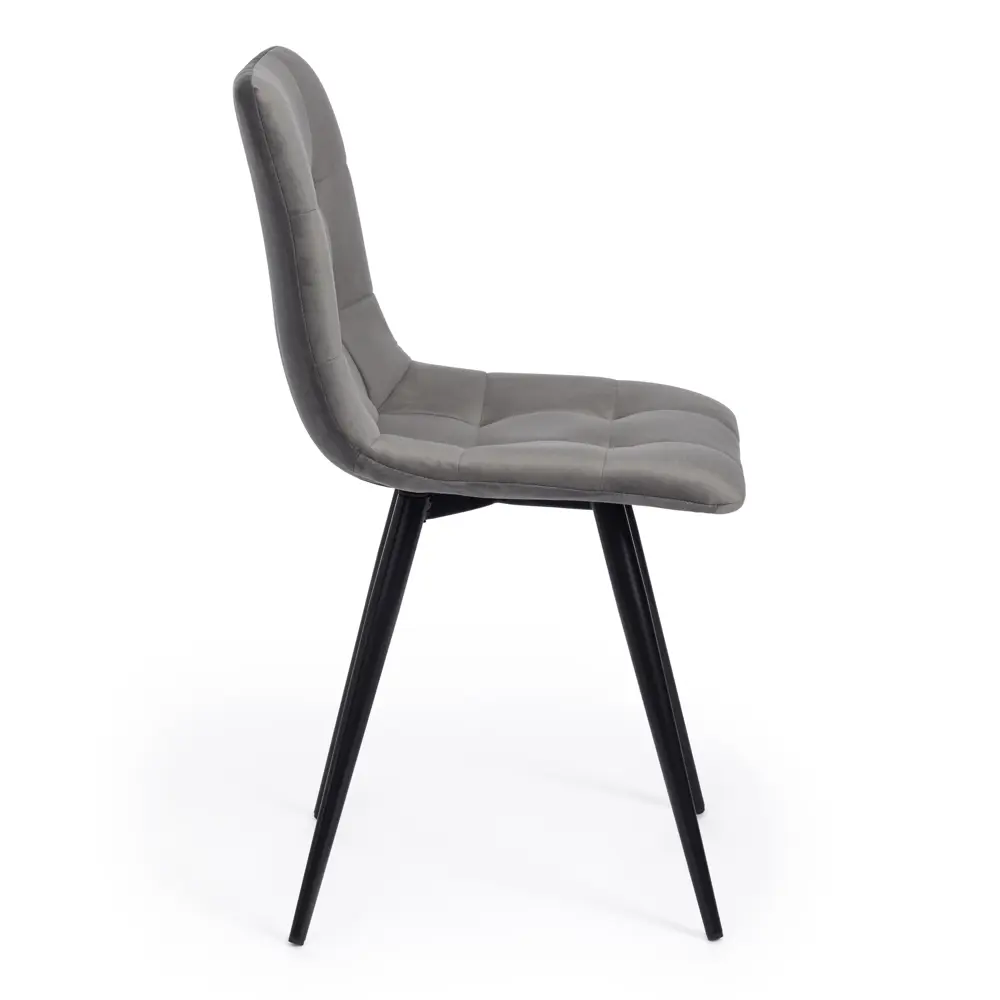 Фото 5 Комплект стульев 4 шт Tetchair Chilly 88x53x45 см вельвет цвет серый/черный Фото 5 Комплект стульев 4 шт Tetchair Chilly 88x53x45 см вельвет цвет серый/черный