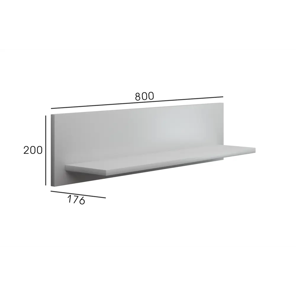 Фото 3 Настенная полка Ваш день 80x16 см ЛДСП цвет белый бриллиант Фото 3 Настенная полка Ваш день 80x16 см ЛДСП цвет белый бриллиант