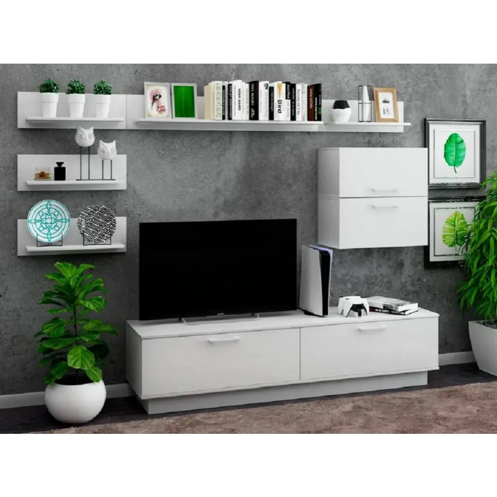 Фото 4 Настенная полка Ваш день 80x16 см ЛДСП цвет белый бриллиант Фото 4 Настенная полка Ваш день 80x16 см ЛДСП цвет белый бриллиант