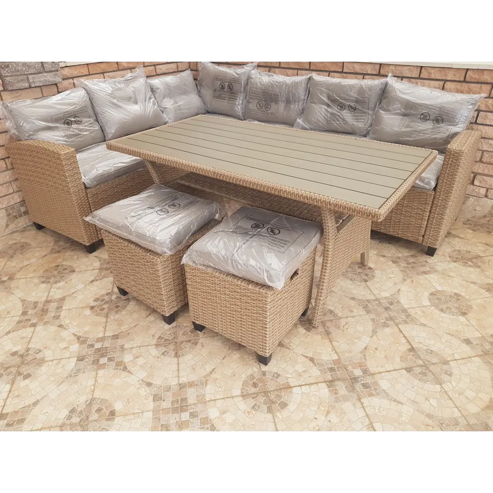 Фото 3 Садовая мебель для отдыха Афина мебель AFM-307B Beige искусственный ротанг бежевый 5 предметов Фото 3 Садовая мебель для отдыха Афина мебель AFM-307B Beige искусственный ротанг бежевый 5 предметов