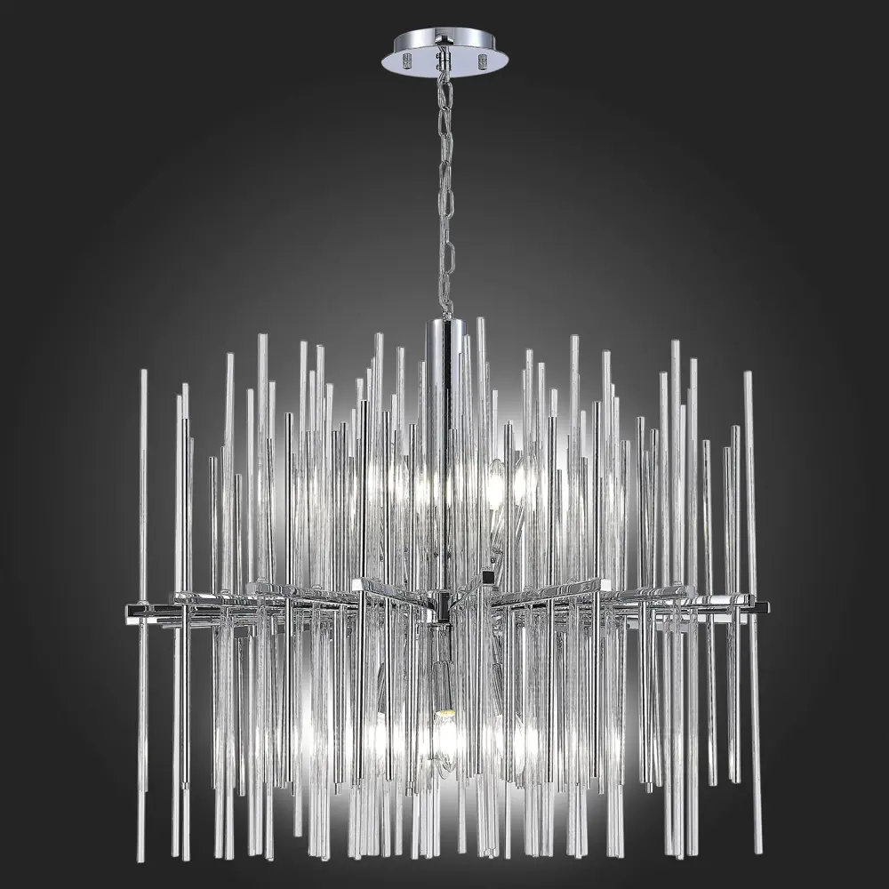 Фото 3 Люстра подвесная St luce Sl1628.103.12 12 ламп 24 м² цвет хром Фото 3 Люстра подвесная St luce Sl1628.103.12 12 ламп 24 м² цвет хром